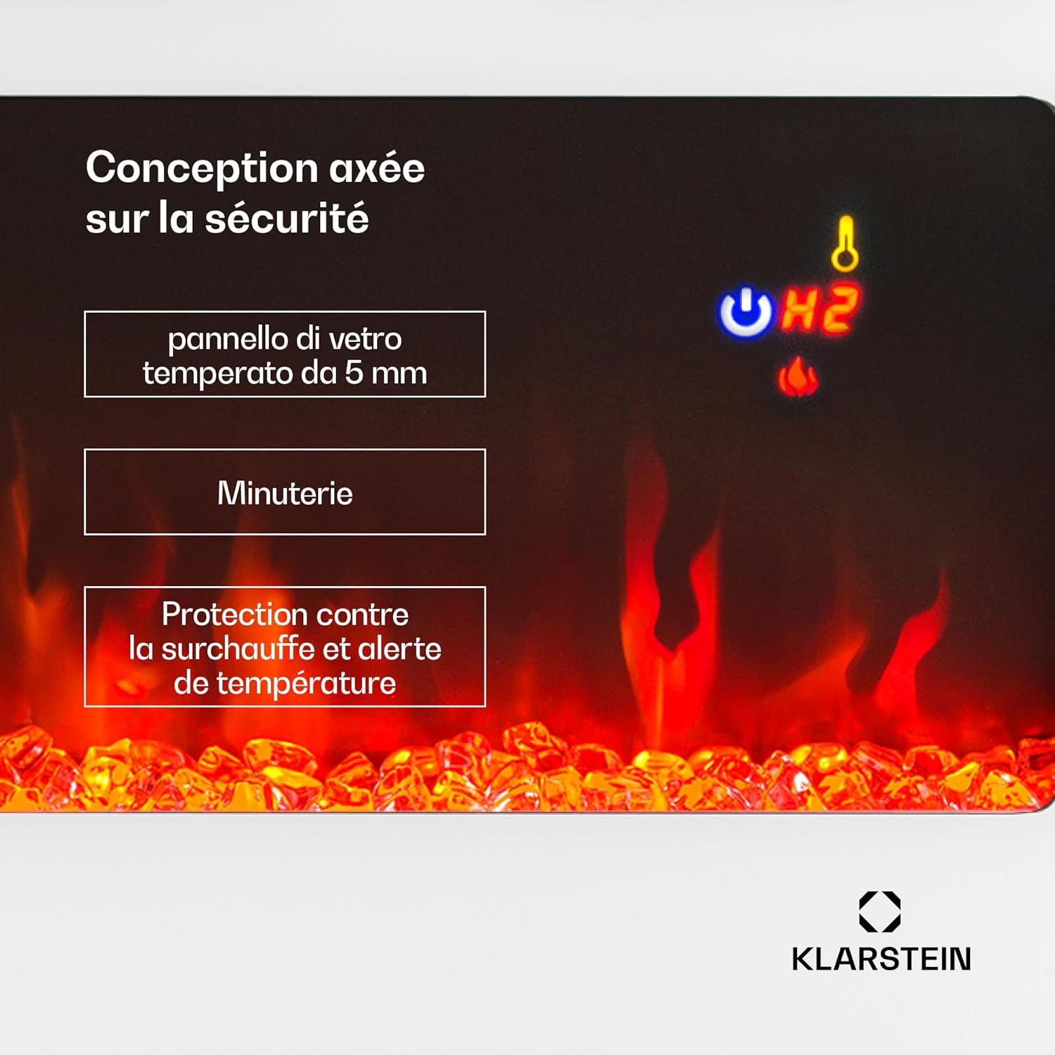 Thumbnail 5 de Klarstein Cheminée électrique encastrable 1800 W