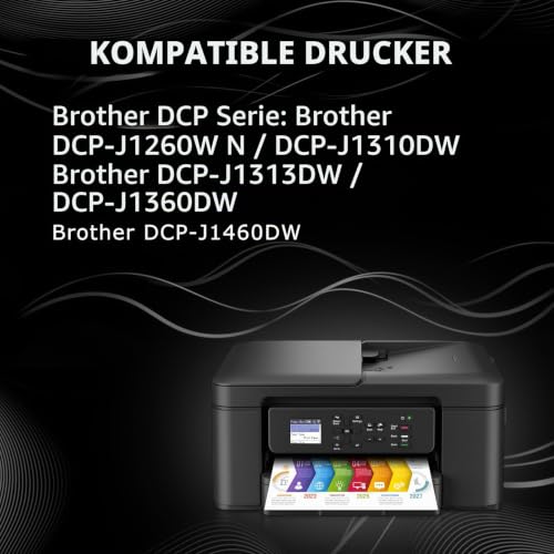 Detalle 2 de DOUBLE D LC521 Ersatz für Brother LC521 – 4er Pack (mit neuesten Chips) für DCP-J1260W/DCP-J1310DW/DCP-J1313DW/DCP-J1360DW/DCP-J1460DW