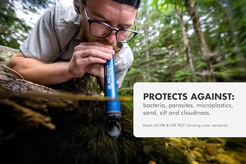 Thumbnail 5 de LifeStraw Personal Water Filter for Hiking, Travel and Emergency (Blue)
