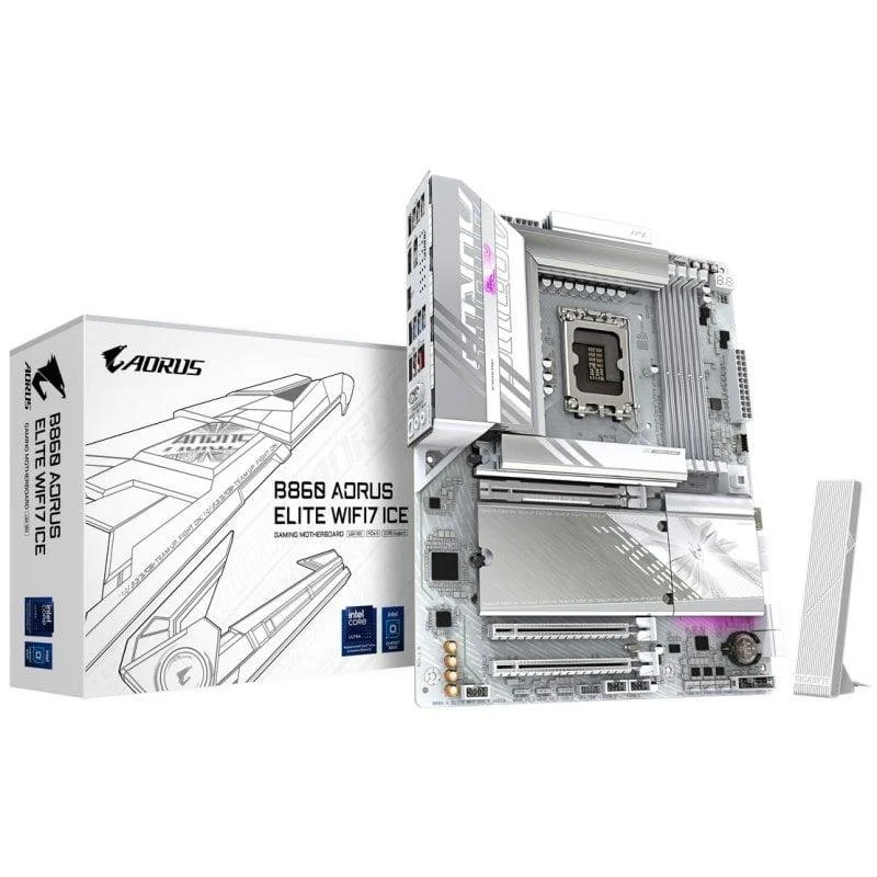 Detalle de Gigabyte B860 AORUS ELITE WIFI7 placa base LGA1851 DDR5 ATX