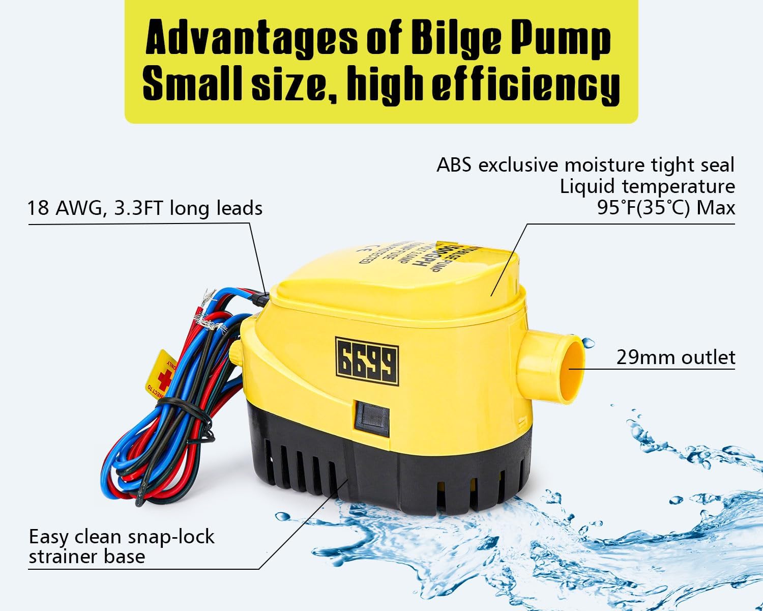 Detalle 2 de Automatic Boat Bilge Pump 12V