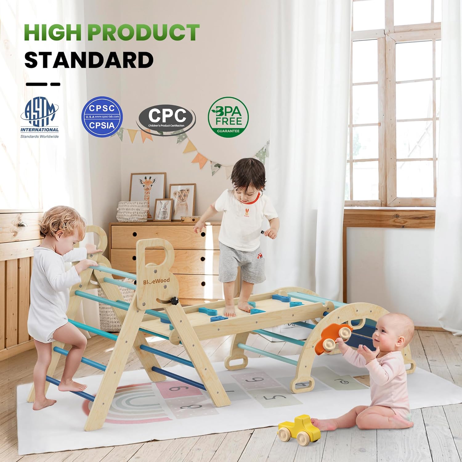 Thumbnail 3 de BlueWood Pikler Triangle 7-in-1