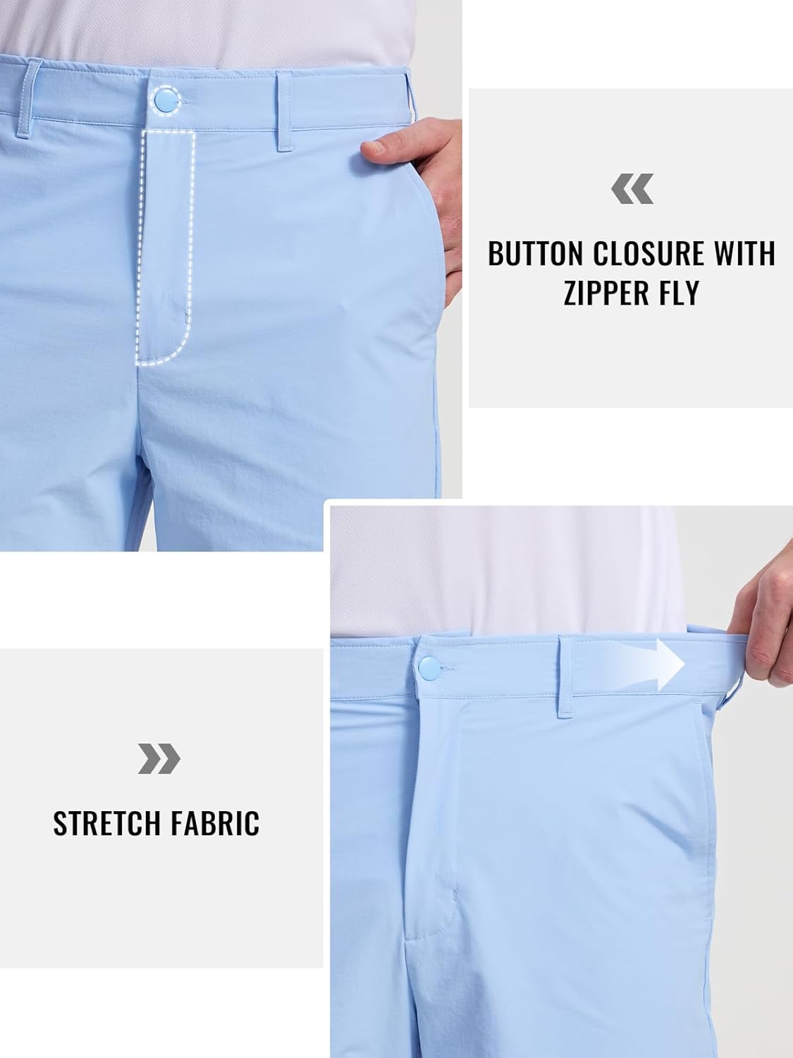 Thumbnail 4 de Gaiatiger Men's Golf Shorts with Grip Waistband — 4-Way Stretch Bermuda