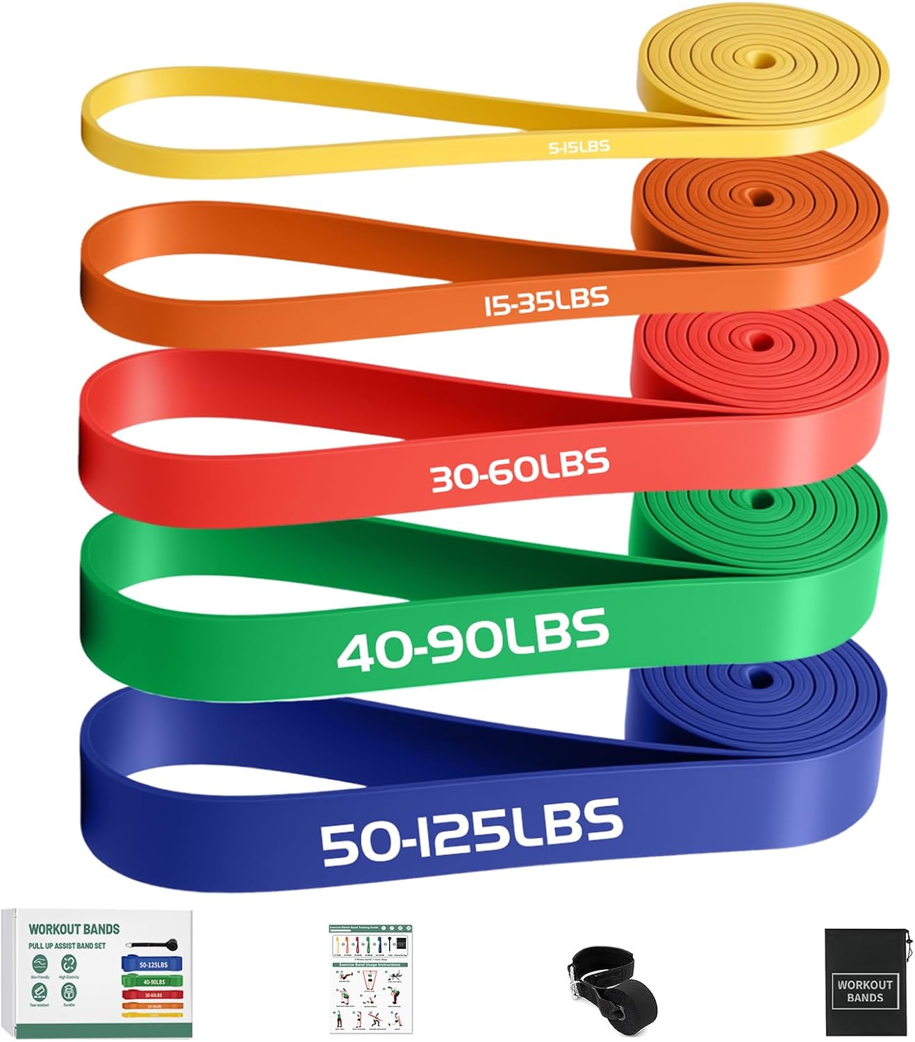 Exercise Bands Resistance Bands set for home workouts 🏋