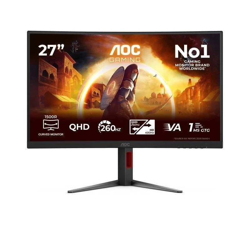 Monitor AOC CQ27G4Z2 27" QHD 260 Hz: velocidad, curva e inmersión para gaming y creación
