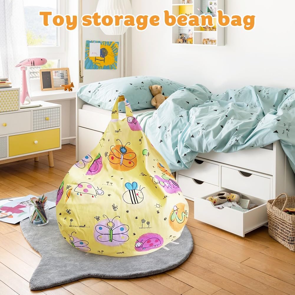 Detalle 2 de Umllpet Sitzsack-Bezug für Stofftiere – 2-in-1 Aufbewahrung und Sitzgelegenheit im Kinderzimmer