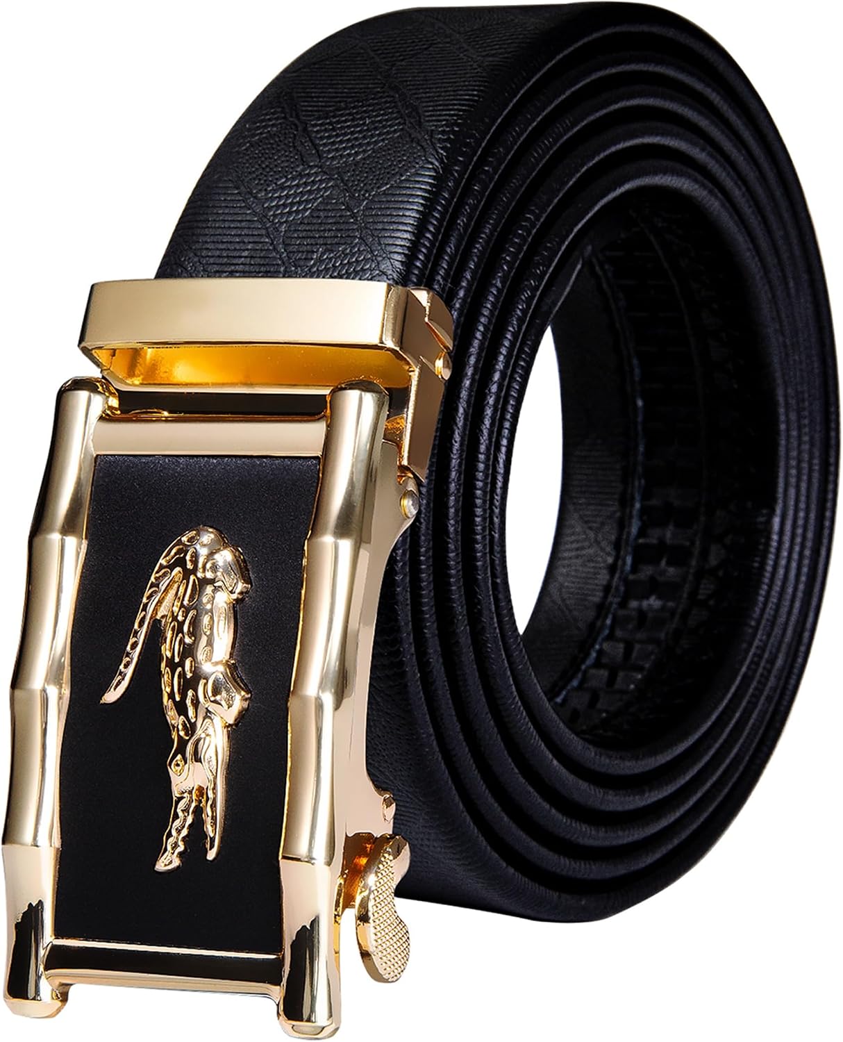 Thumbnail 6 de Barry.Wang Men's Ratchet Belt with Automatic Buckle – 1 3/8" Leather Western Belt