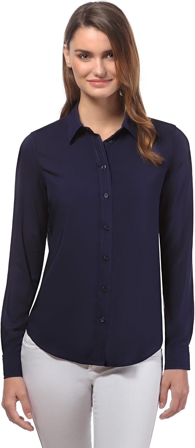 Thumbnail 6 de Vincenzo Boretti Blusa Taglio Giusto con Colletto della Camicia