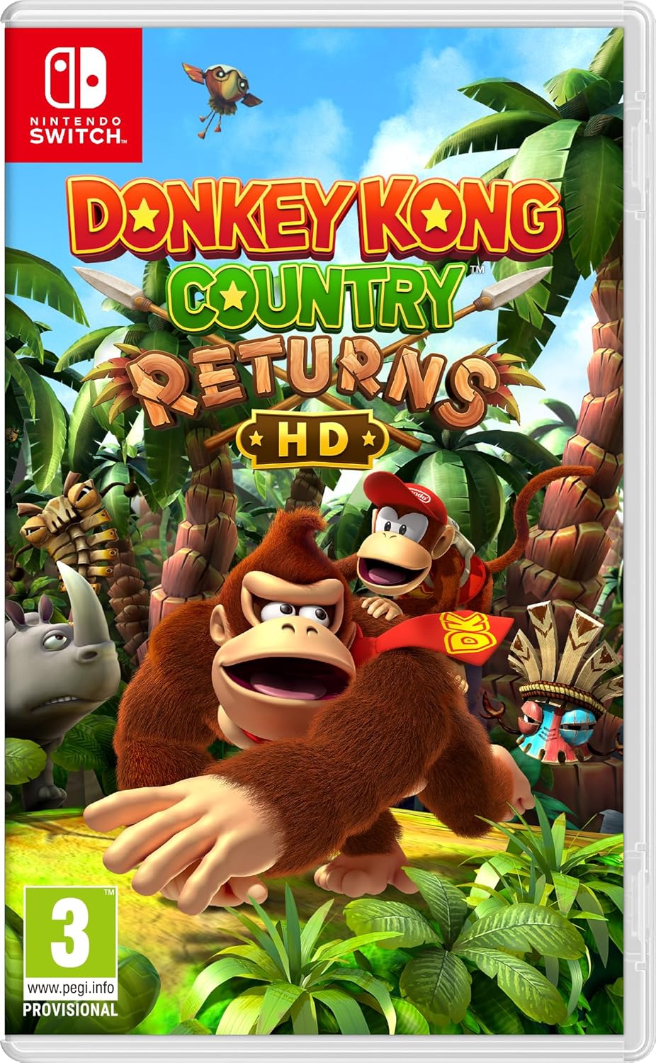 Detalle de Donkey Kong Country Returns HD – Switch: aventura 2D de plataformas para DK y Diddy