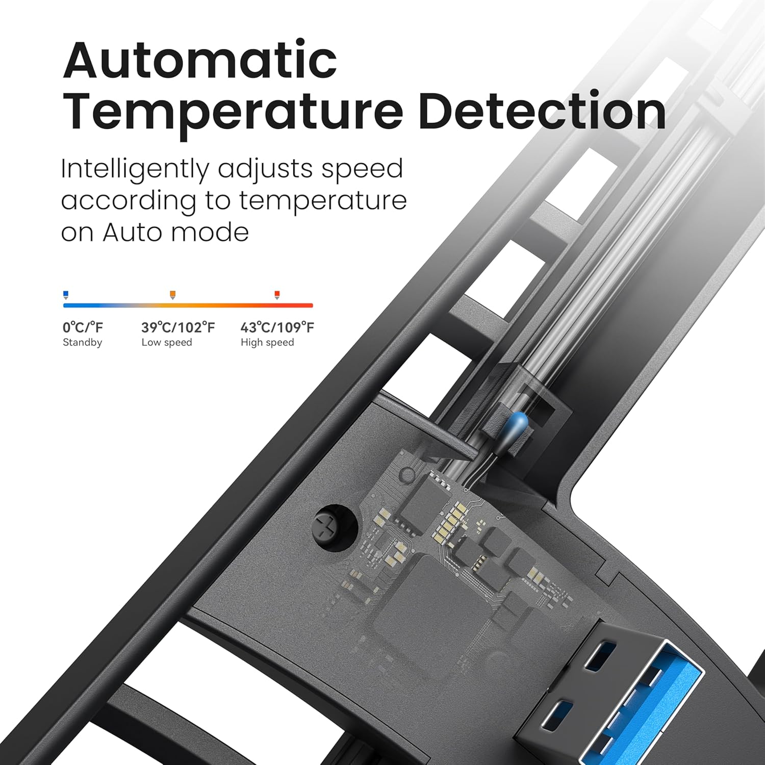 Thumbnail 5 de KIWIHOME Cooling Fan for PS5 Slim: Four-Headed, Quiet Cooling with USB 3.0 Pass-Through