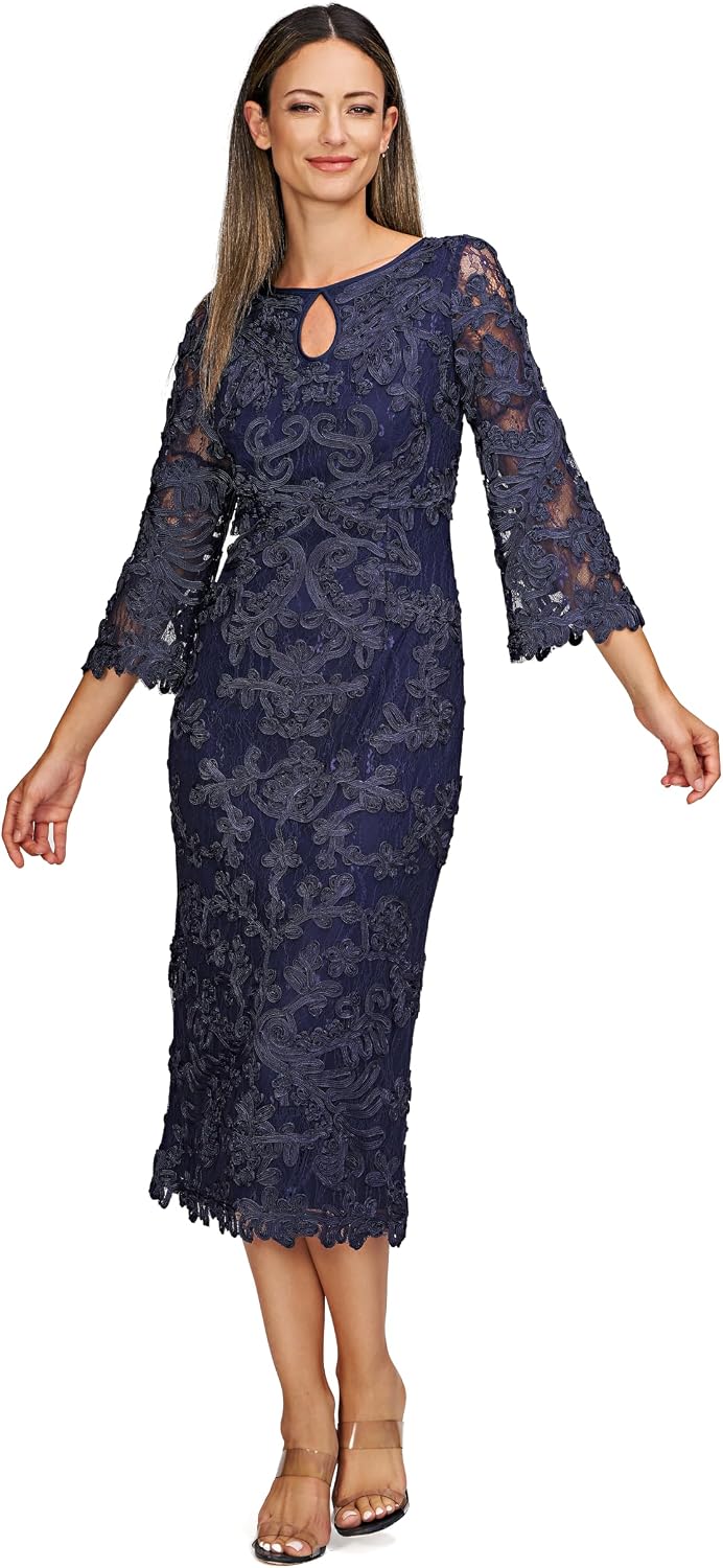 Detalle de JS Collections Perla Soutache Midi dress