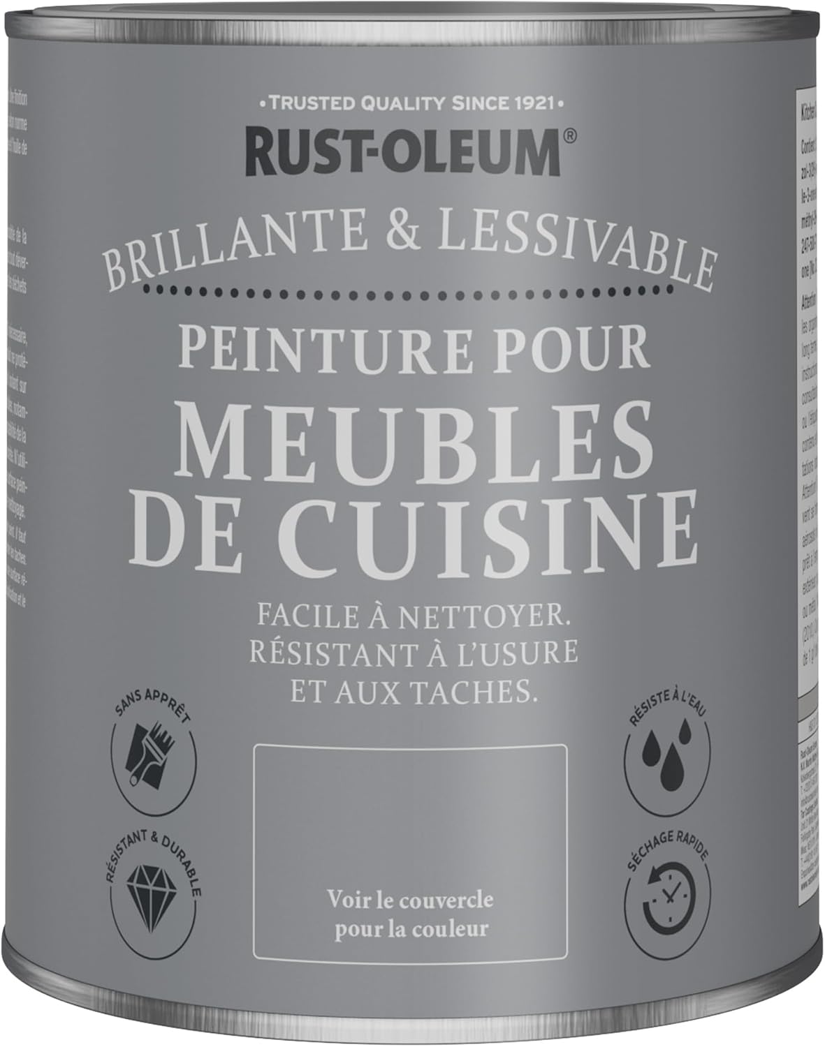 Detalle de Rust-Oleum Peinture Blanche pour Meubles de Cuisine, Finition Brillante — Mousse de Lait 750ml
