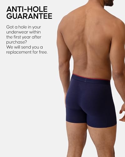 Detalle de DANISH ENDURANCE Men’s Bamboo Boxers – Comfortable, Breathable 6 Pack (Open Fly option) – L