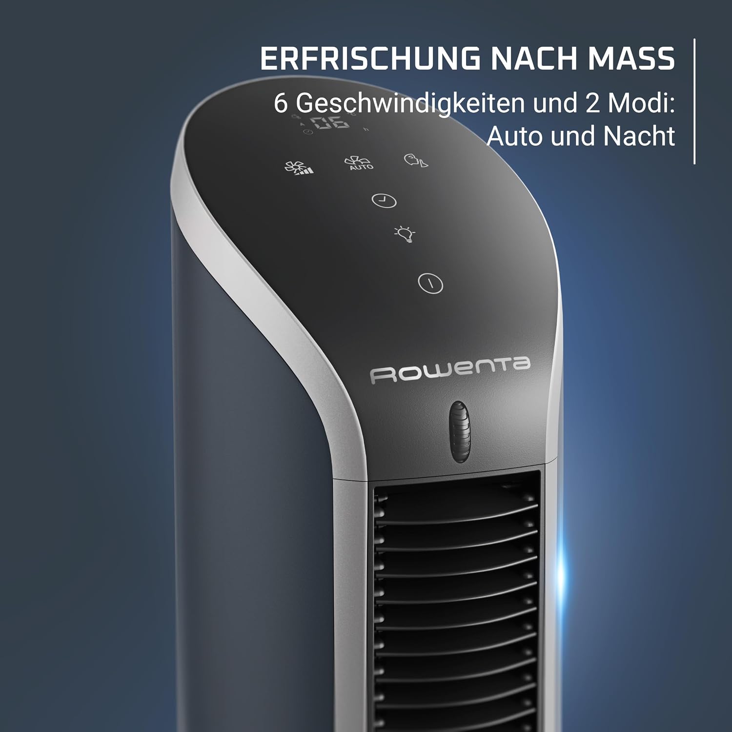 Detalle de Rowenta Eole Compact Turmventilator (VU6220F0) – kompakt, leise und vielseitig