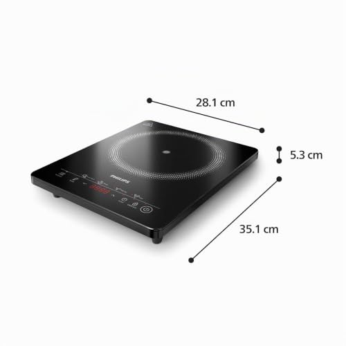 Detalle de Philips Induktionskochfeld 3000 – Schwarz mit Touch-Panel-Display