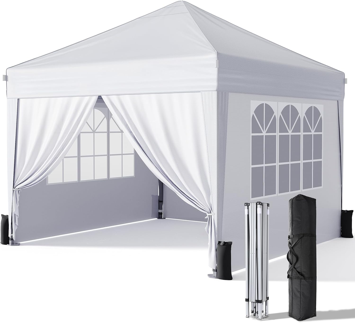 Detalle de Driftalia WF250001 10x10 Pop-Up Canopy Tent with UPF 50+ Sidewalls
