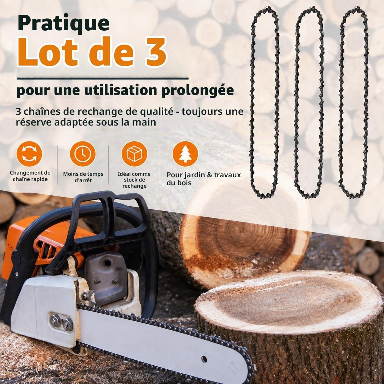 Thumbnail 4 de Zaagkettingen 40 cm, 3/8" LP, 56 schakels en 1,3 mm – set van 3