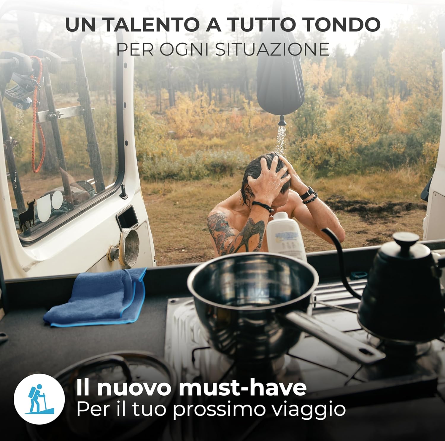 Thumbnail 4 de NirvanaShape Asciugamano Microfibra: leggero, assorbente e ad asciugatura rapida (14 colori, 8 taglie) per viaggio, spiaggia e yoga