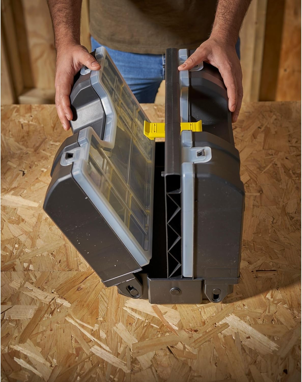 Detalle de STANLEY STST1-71963 doppio organizer per valigetta, organizer 3-in-1 con divisori mobili