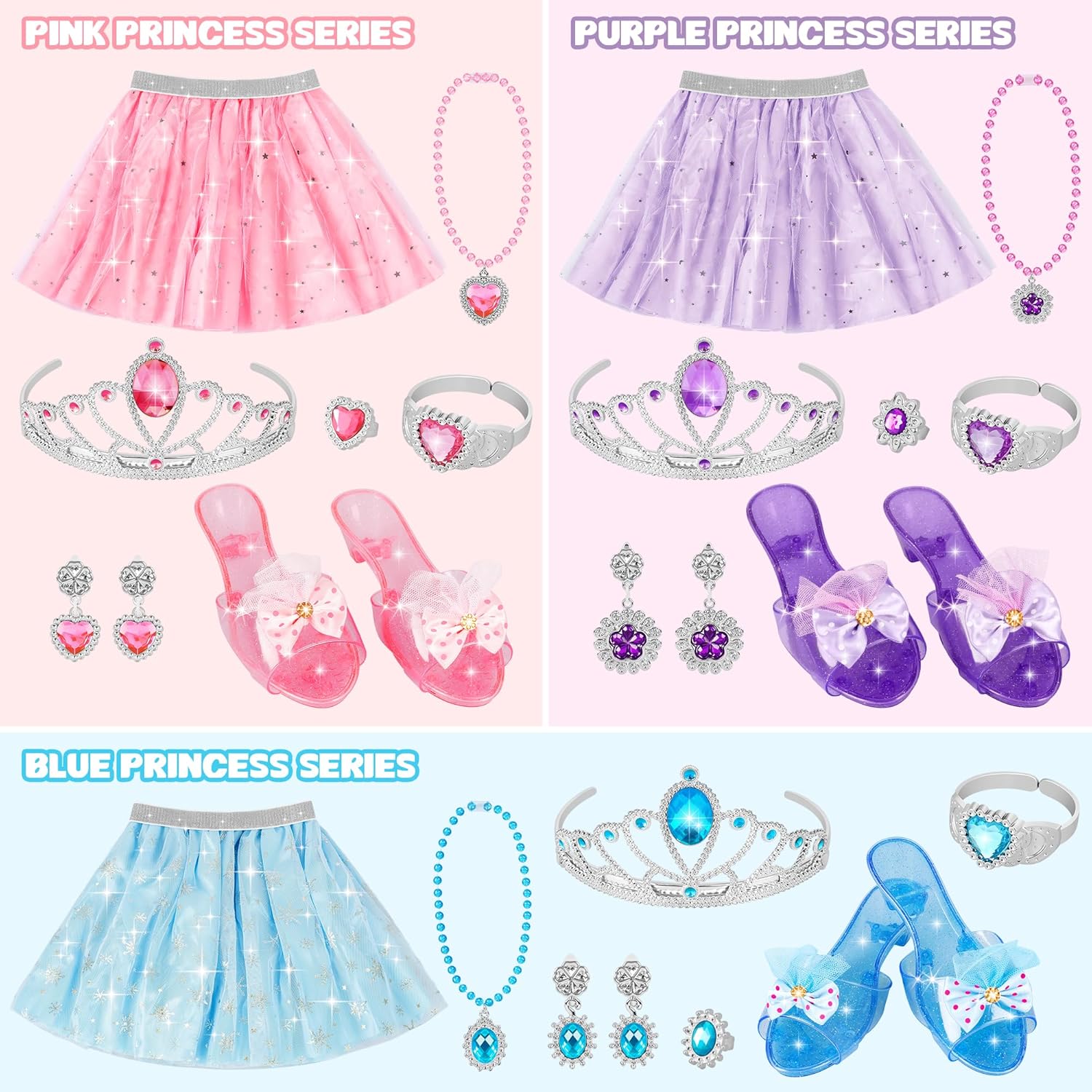 Detalle 2 de LJZJ Princess Dress Up Ages 3-6