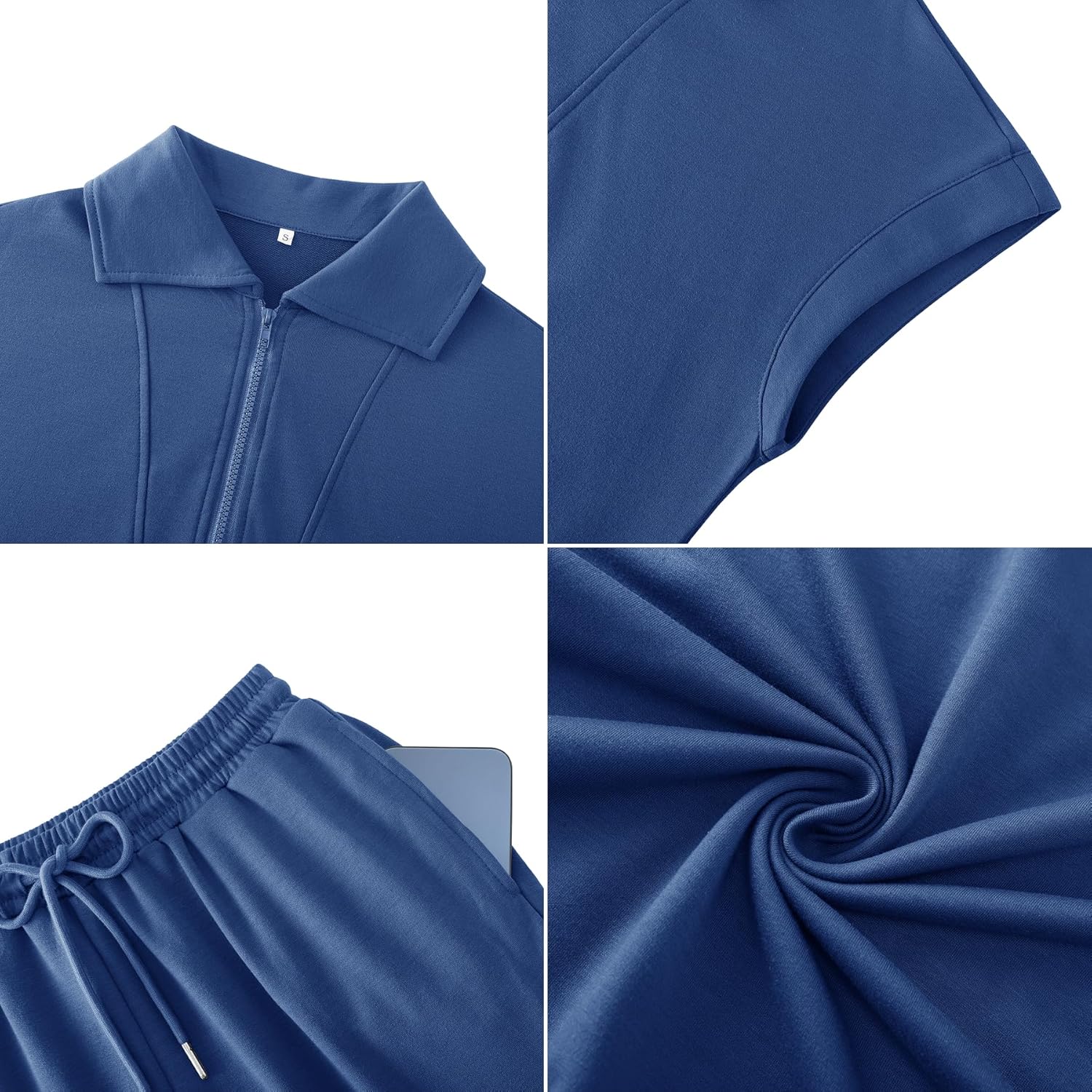 Thumbnail 1 de Aottori Survêtement Femme Sport 2 Pièces – Ensemble Jogging Court + Pantalon Décontracté, Matériaux Confortables