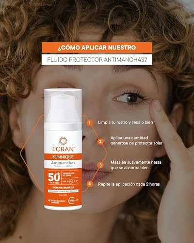 Thumbnail 8 de ECRAN SUNNIQUE Protector Facial Antimanchas SPF 50+ con Niacinamida y Ácido Hialurónico, 50 ml