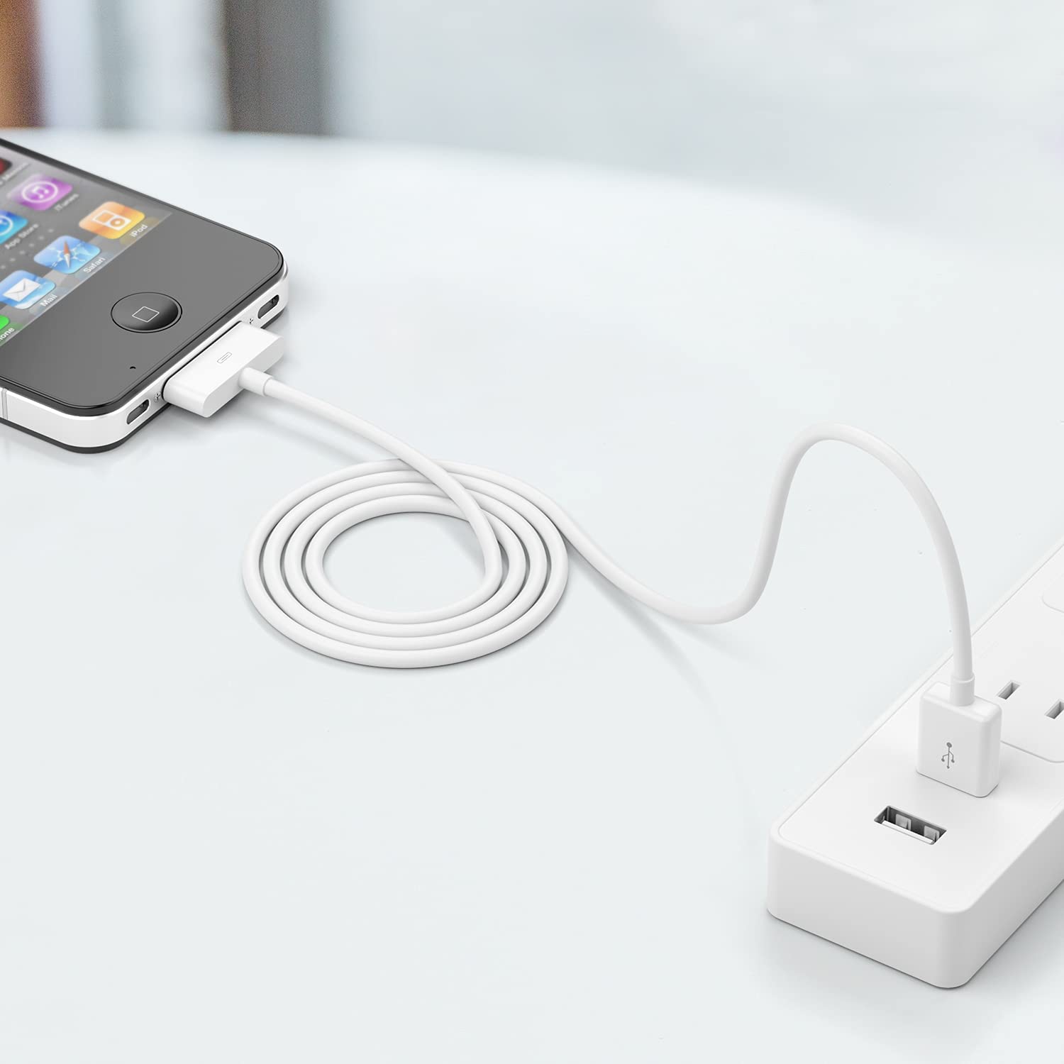 Thumbnail 6 de sarmert Apple Certified 30-Pin to USB Type A Charging & Sync Cable (4.0 ft, White)