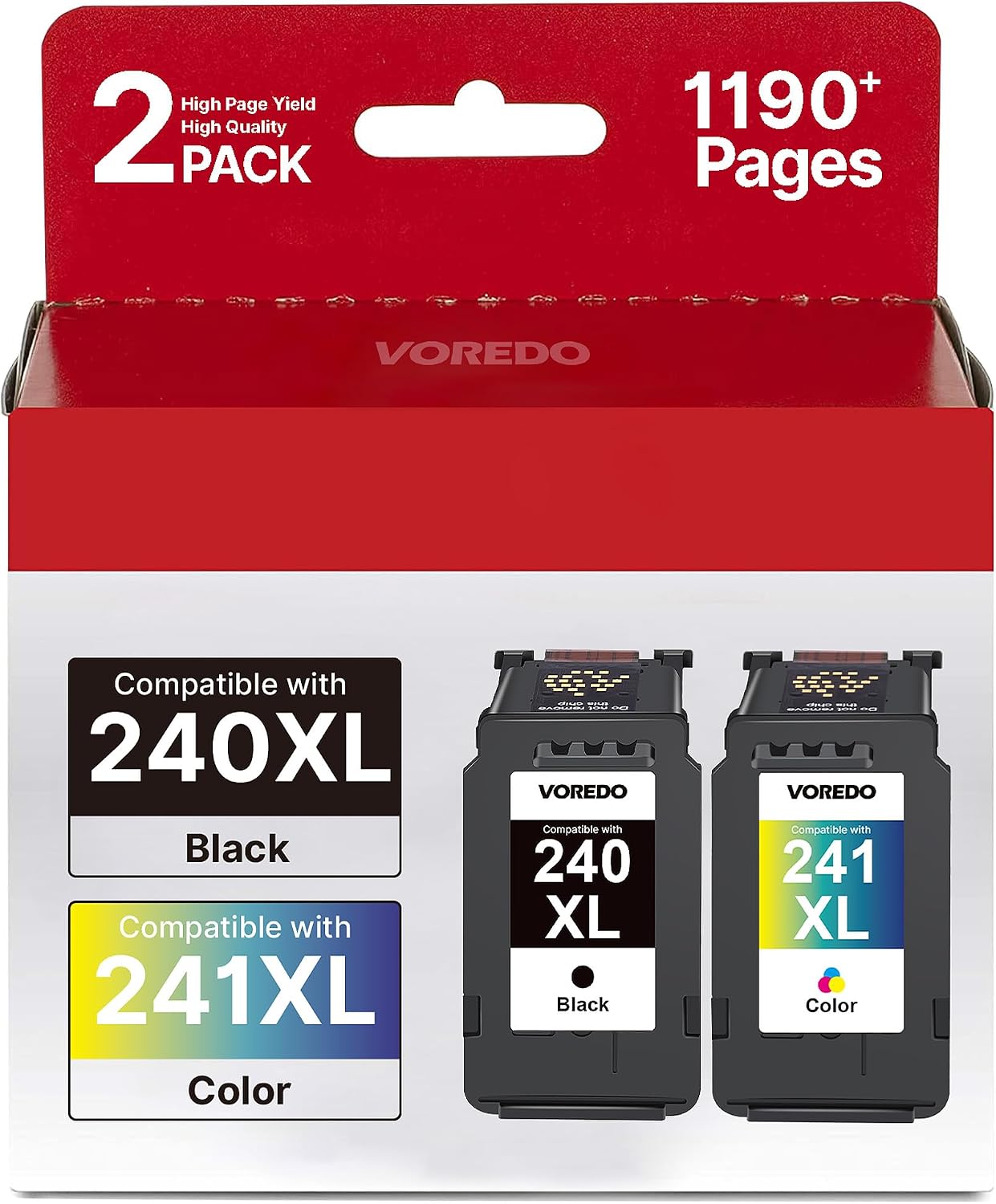VOREDO PG-240XL/CL-241XL Ink Cartridges 2-Pack 🖨