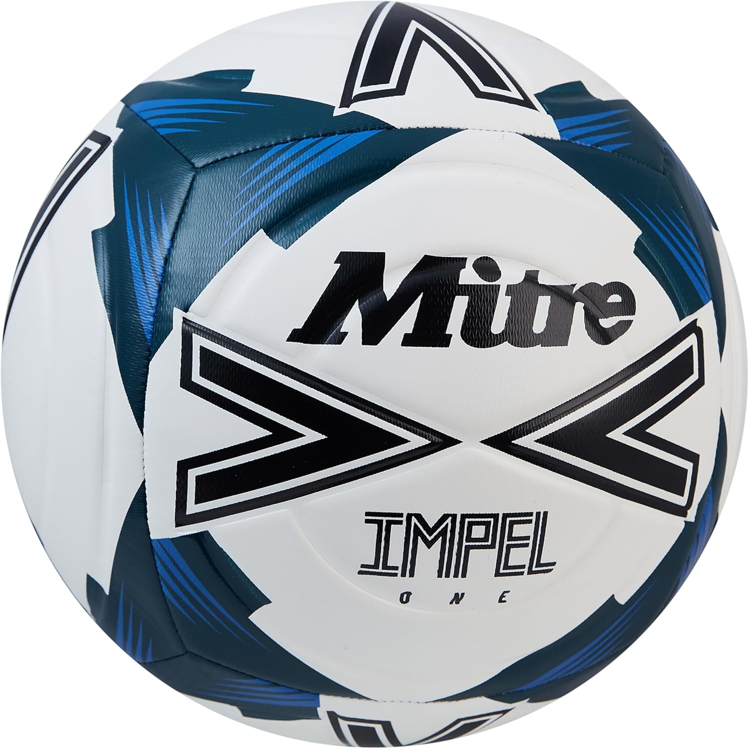 Thumbnail 2 de Mitre Impel One 24 Football (White/Black/Tidal Teal) – Size 5
