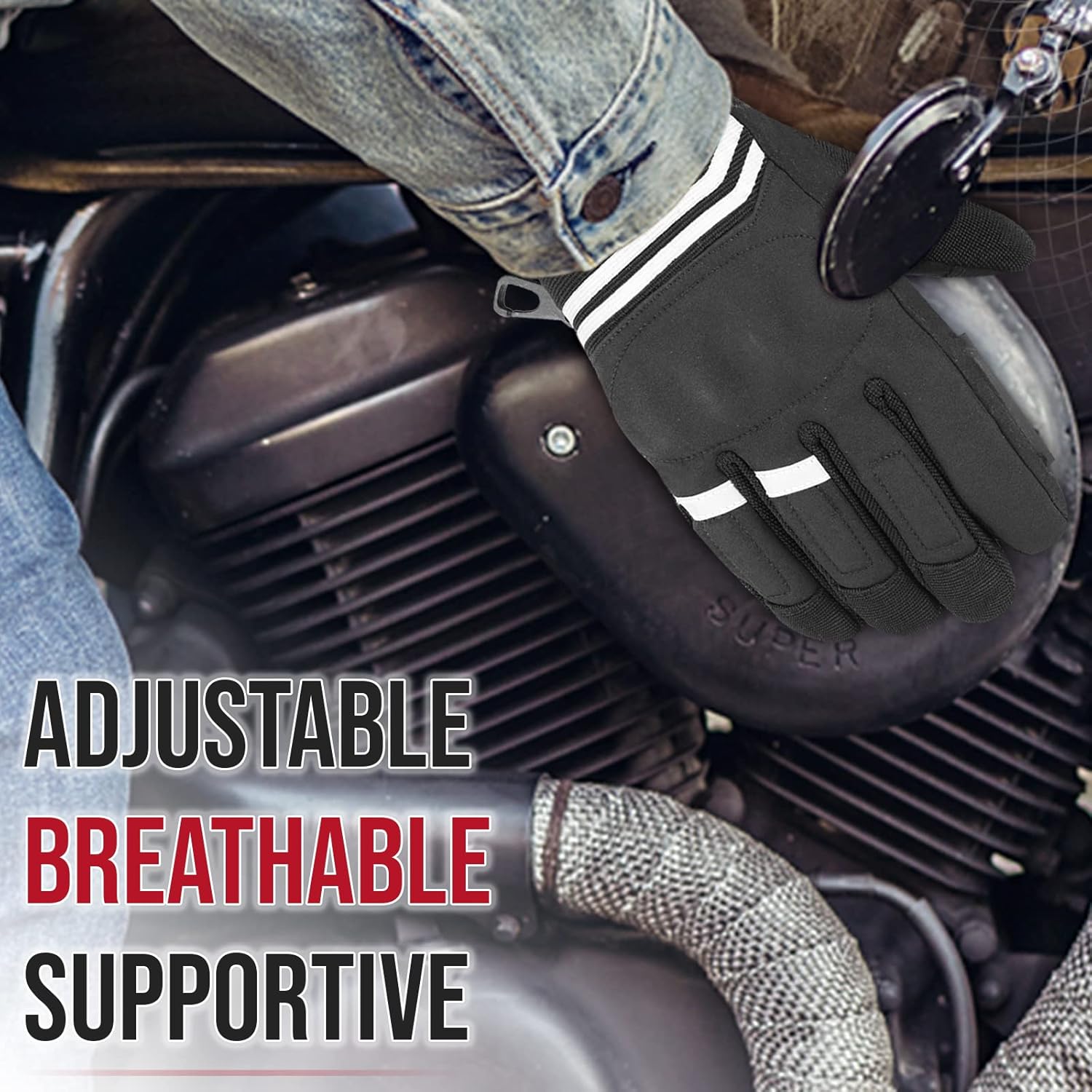 Thumbnail 6 de WFX Premium Heavy Duty Winter motorcycle gloves