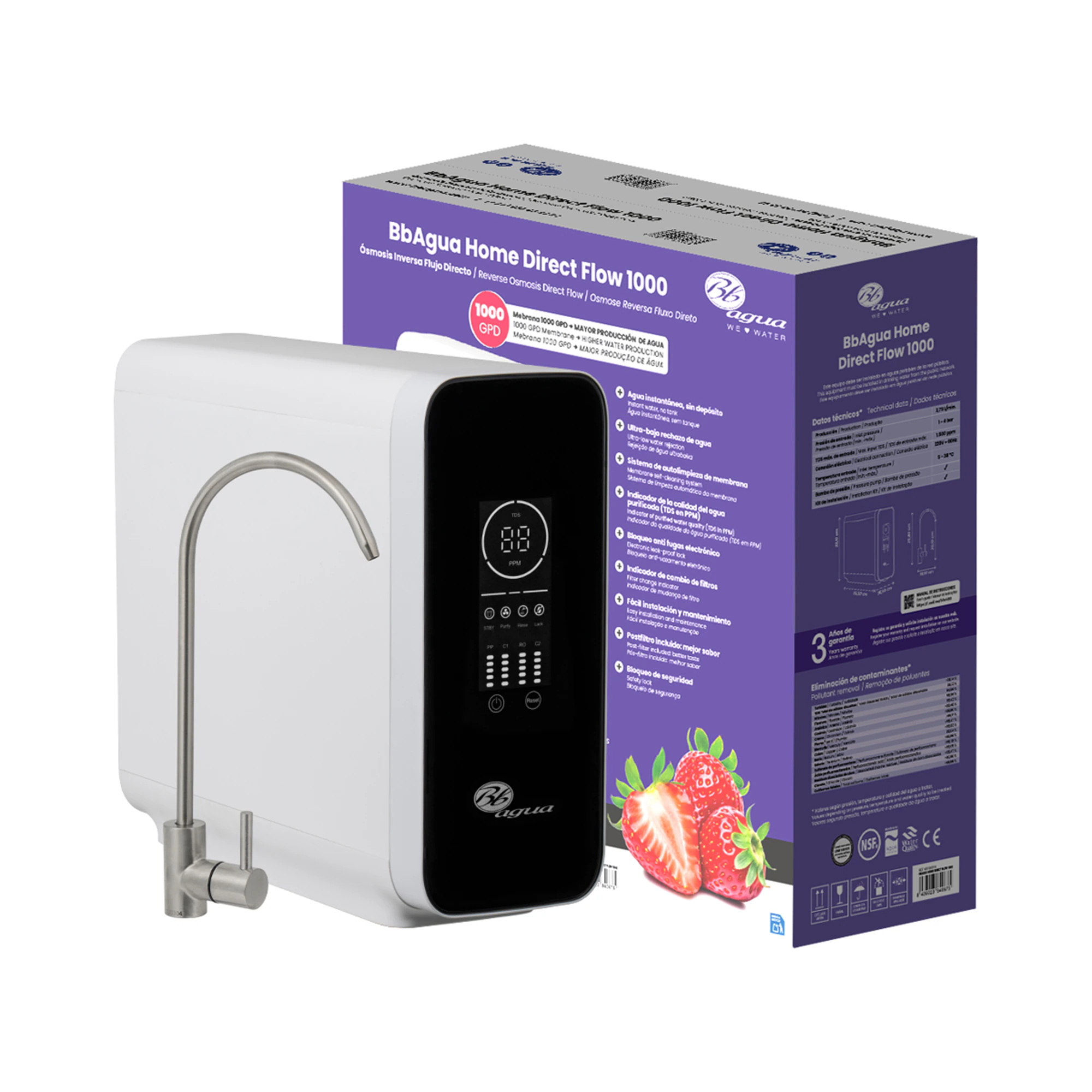 Thumbnail 4 de PURAGUA GPD 1000 equipo de ósmosis inversa directa 1.000 GPD