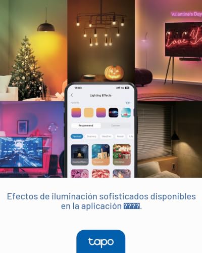 Detalle de Tapo L430P: Bombilla inteligente WiFi de 16 millones de colores, regulable y con control por voz (E27)