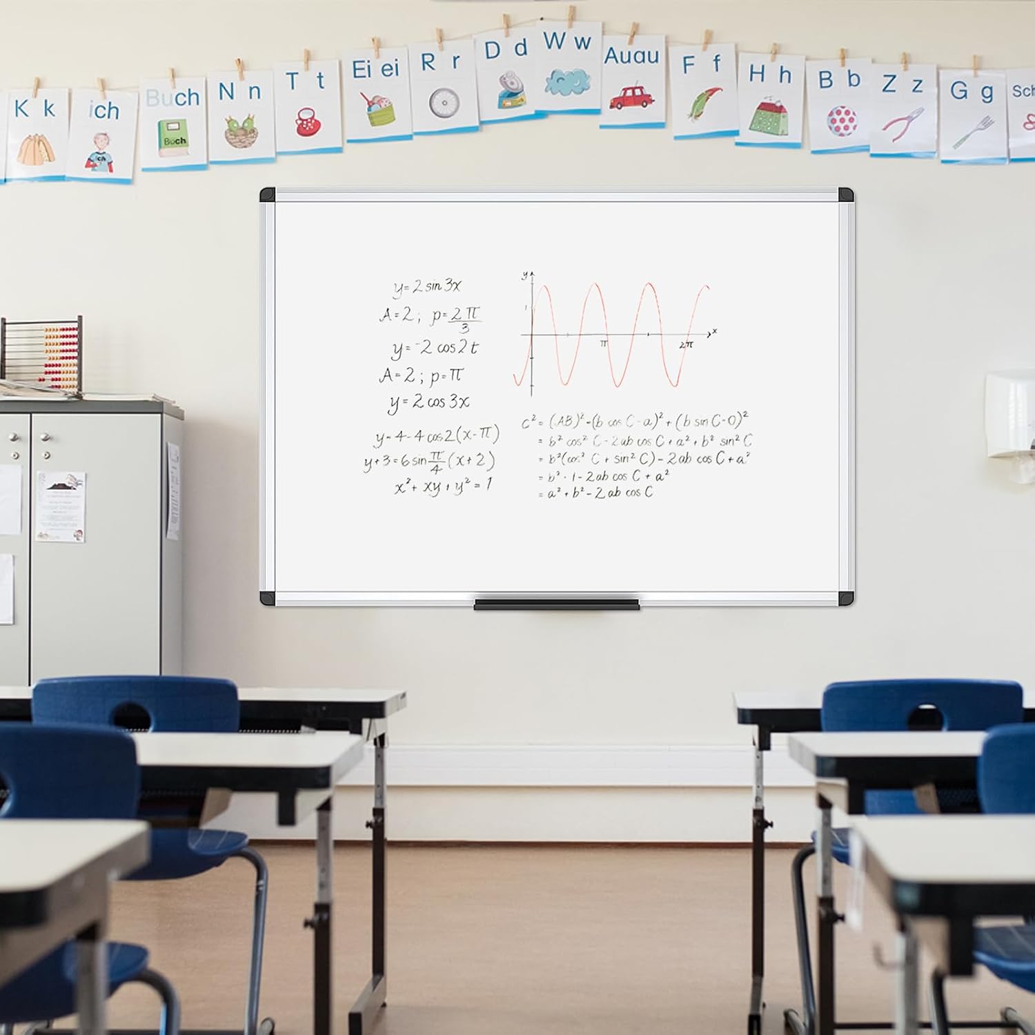 Thumbnail 6 de VIZ-PRO Magnetic Whiteboard 120x90 cm (2 Pack) with Silver Aluminium Frame