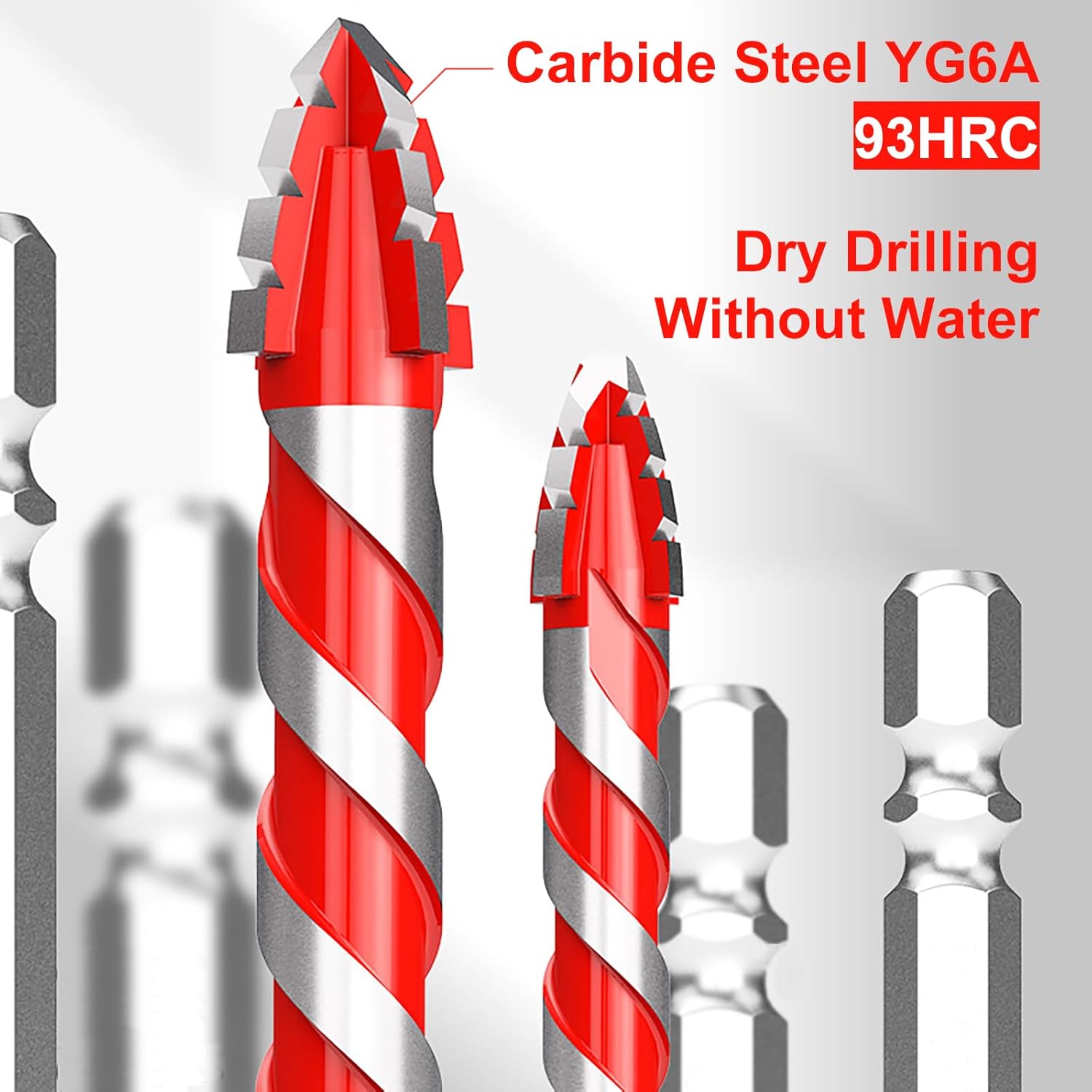 Thumbnail 1 de Set di punte da trapano eccentriche seghettate in carburo di tungsteno per gres, ceramica e altro (6–12 mm)