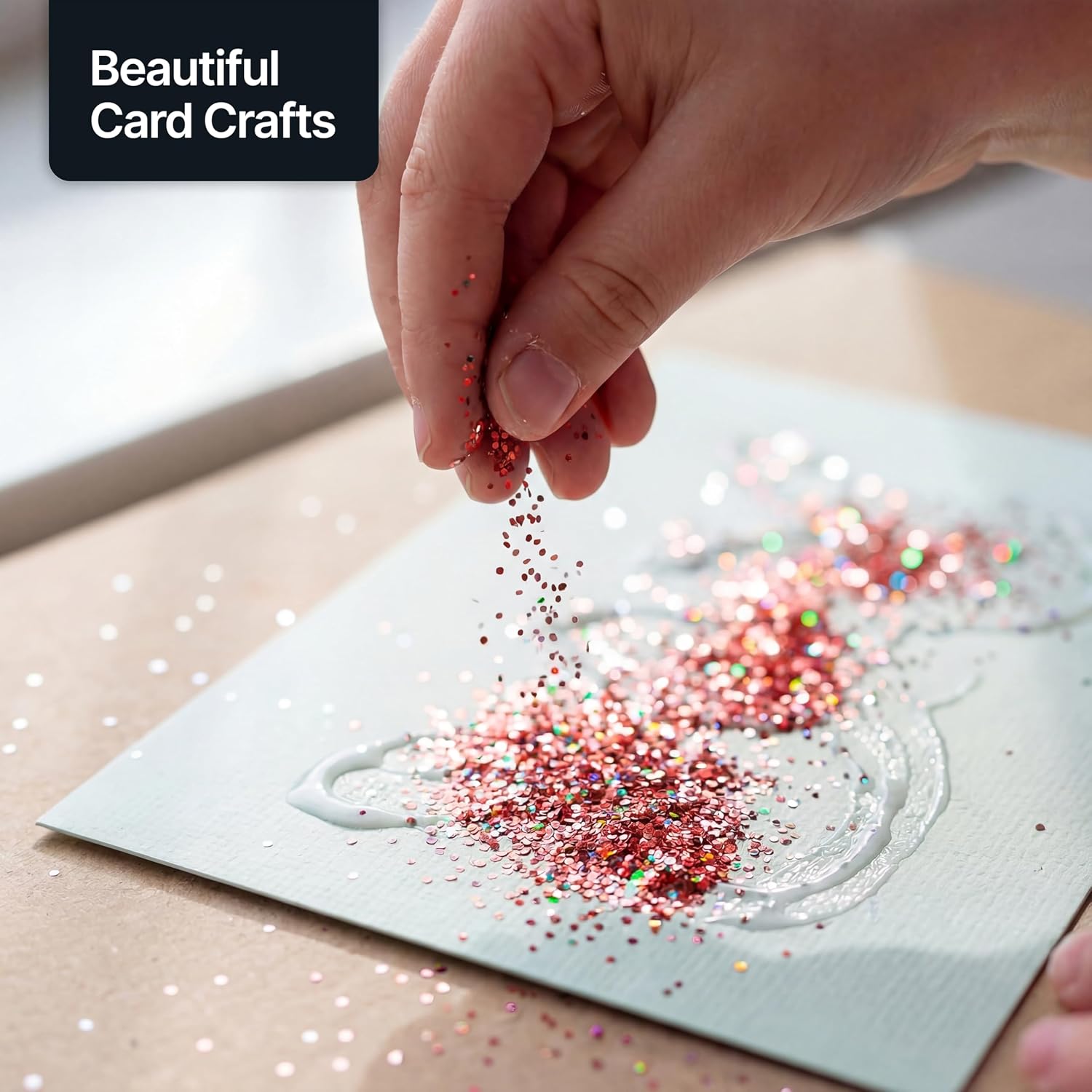 Thumbnail 6 de Holographic Red Glitter Shaker (130g) – Super Chunky Metallic Flake Red Sequins for Resin, Crafts & Nail Art
