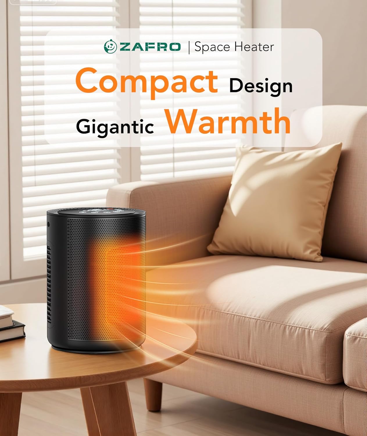 Thumbnail 1 de ZAFRO 1500W Space Heater with Thermostat