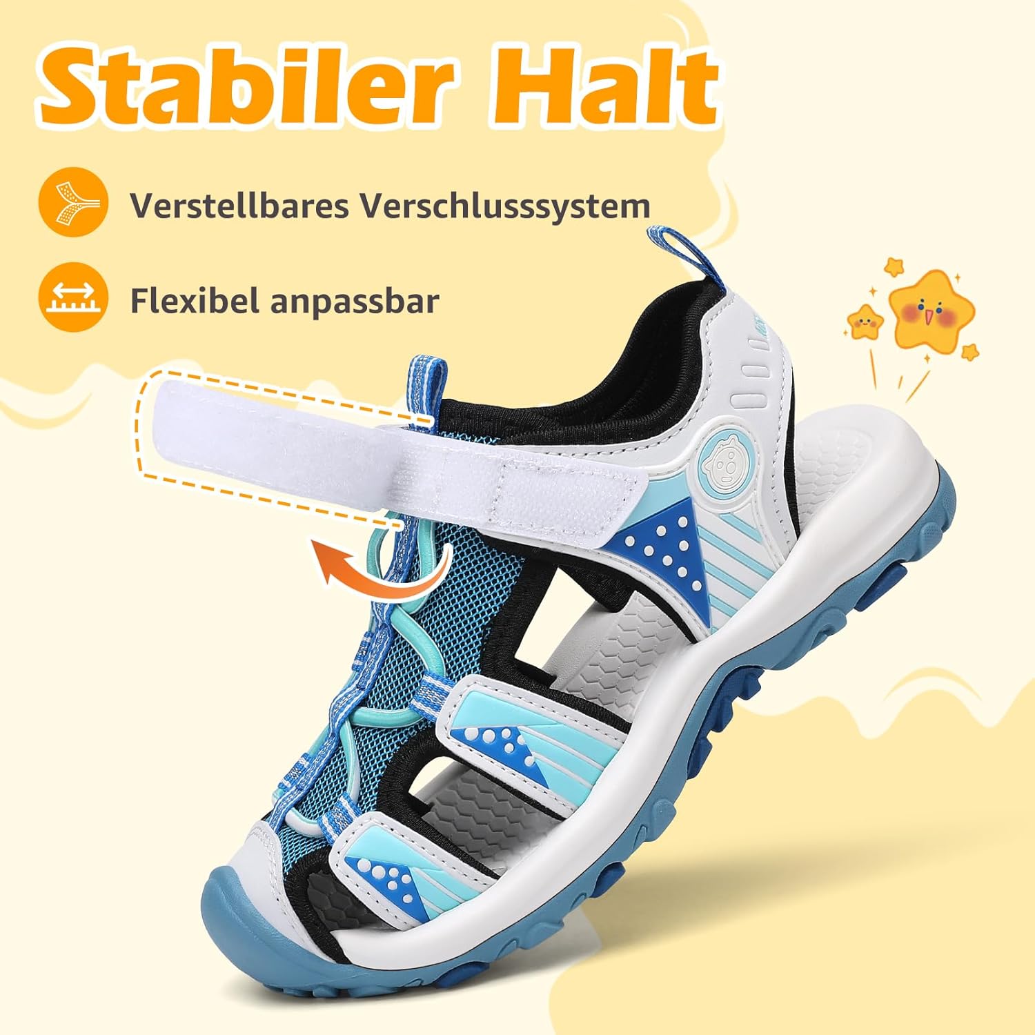 Thumbnail 4 de Mishansha Mädchen Sandalen Sommer Geschlossene Sandalen – Atmungsaktiv, Outdoor geeignet