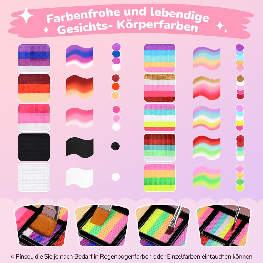 Detalle 2 de Janolia Gesichtsfarbe Kinderschminke Set 8 Farben 🎨
