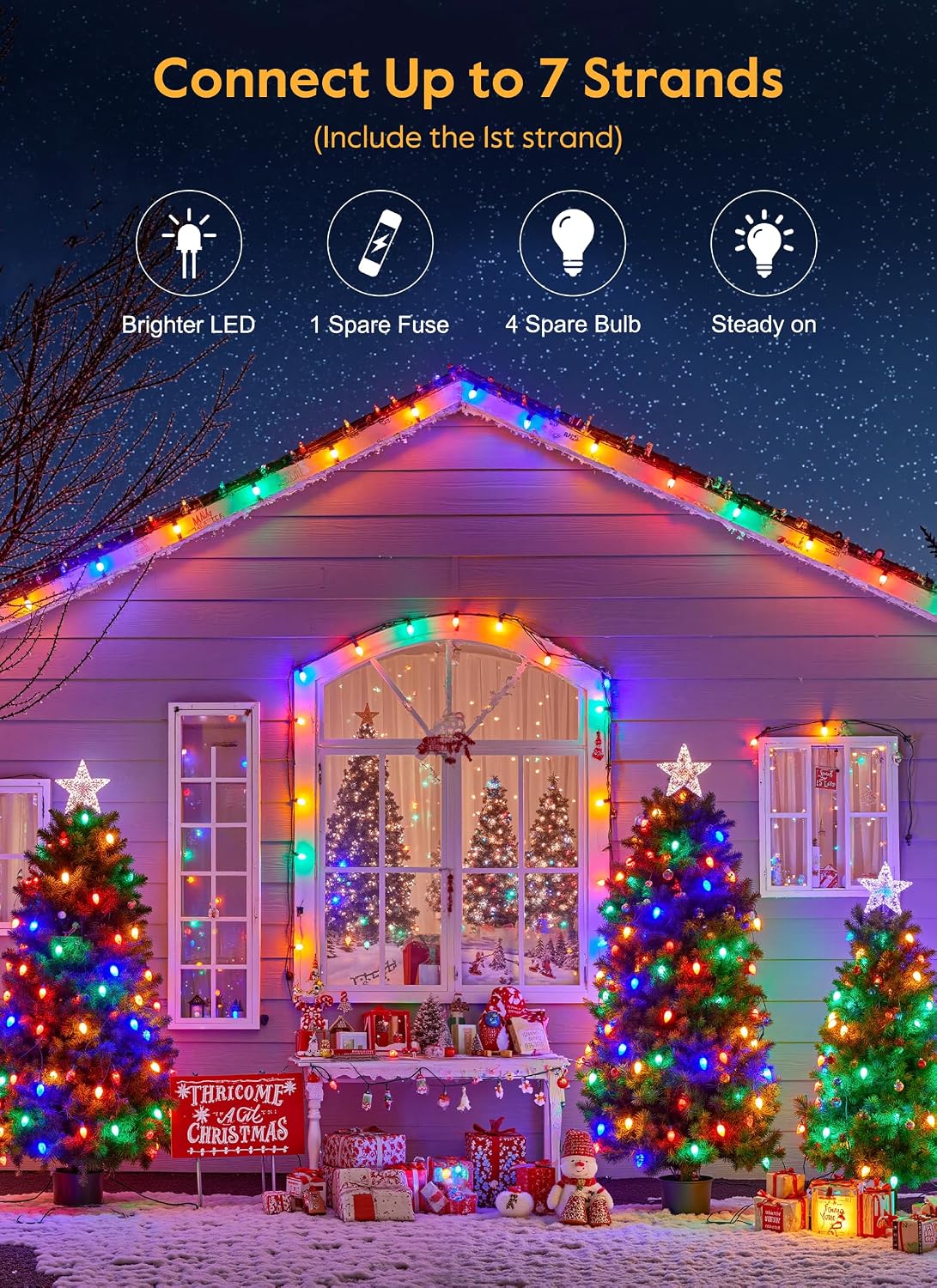 Thumbnail 1 de C9 Outdoor Christmas String Lights, 100 Feet
