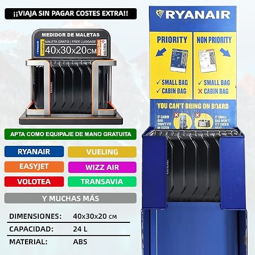 Thumbnail 2 de RAYKONG Maleta de cabina ABS 40x30x20 (24L) con ruedas desmontables y cerradura numérica – Negro