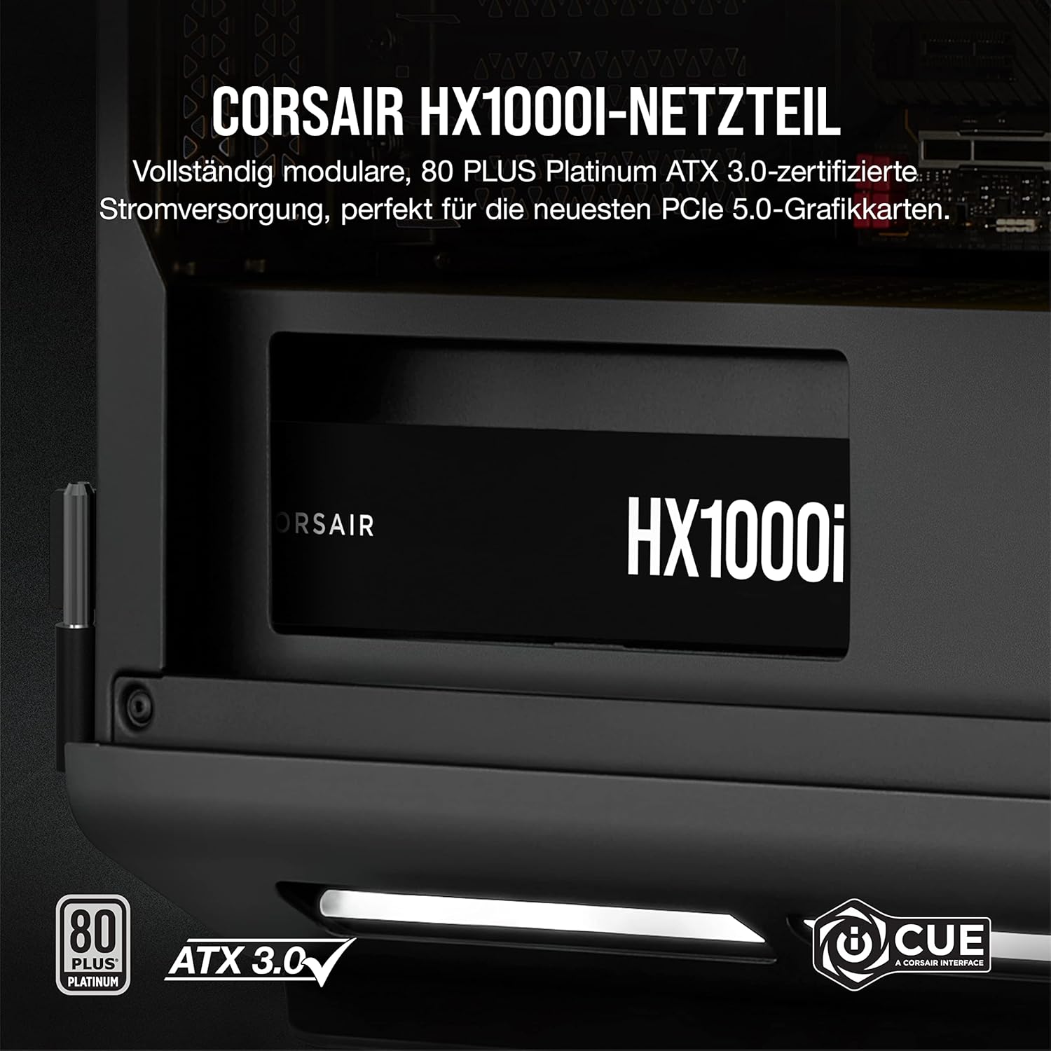 Detalle 2 de Corsair HX1000i Vollmodulares Netzteil