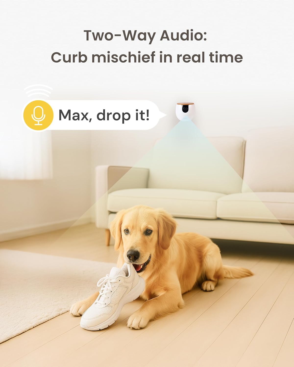 Thumbnail 3 de Furbo Mini Pet Camera w/App (No Subscription Required): 1080p Pet Monitor with Wall Mount, Colour Night Vision and 2-Way Audio