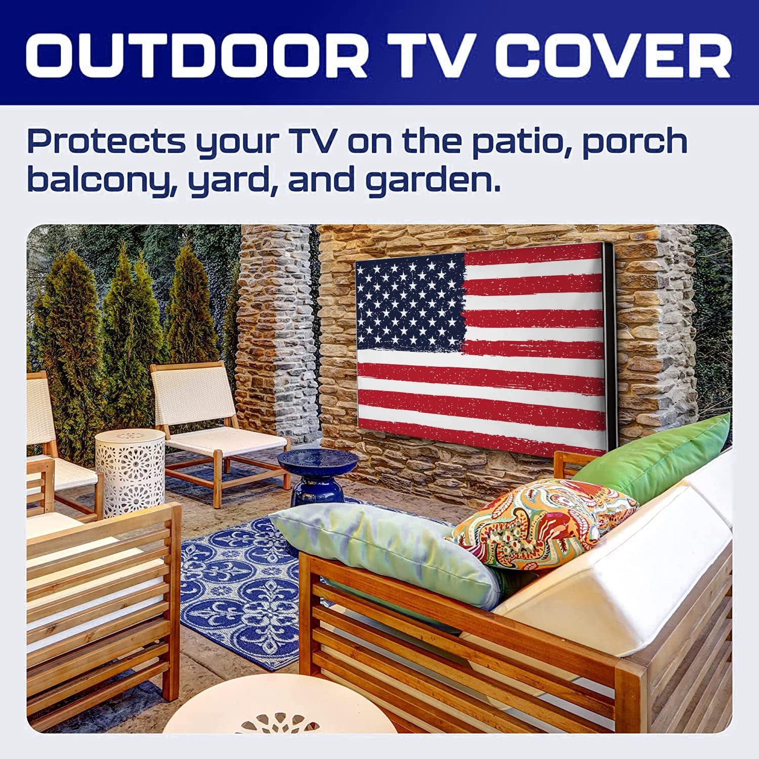 Thumbnail 4 de Outdoor TV Cover 55 Inch Weatherproof & Waterproof TV Cover for Outdoor Enclosures