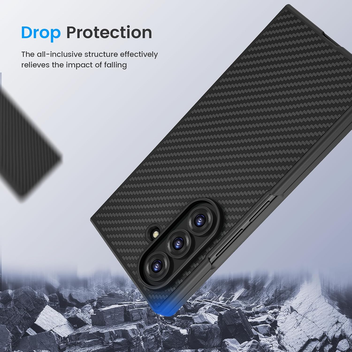 Detalle de HWeggo Magnetic Case for Z Fold 7 with Privacy Screen Protector