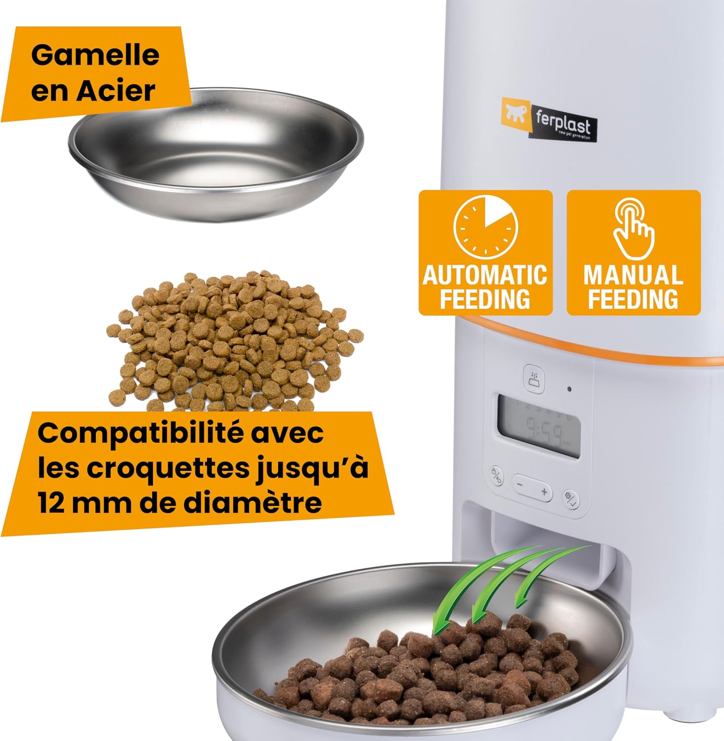 Thumbnail 4 de Ferplast Risto Pet distributeur croquettes 4 L