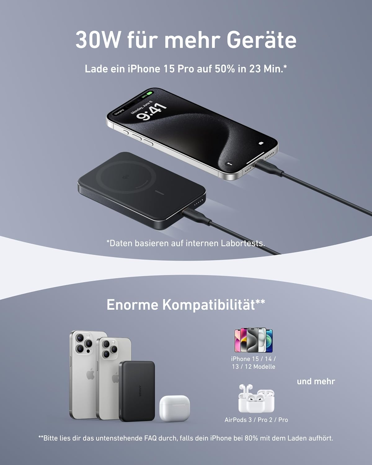 Thumbnail 5 de Anker MagGo Powerbank Slim 10000mAh für iPhone 14–17