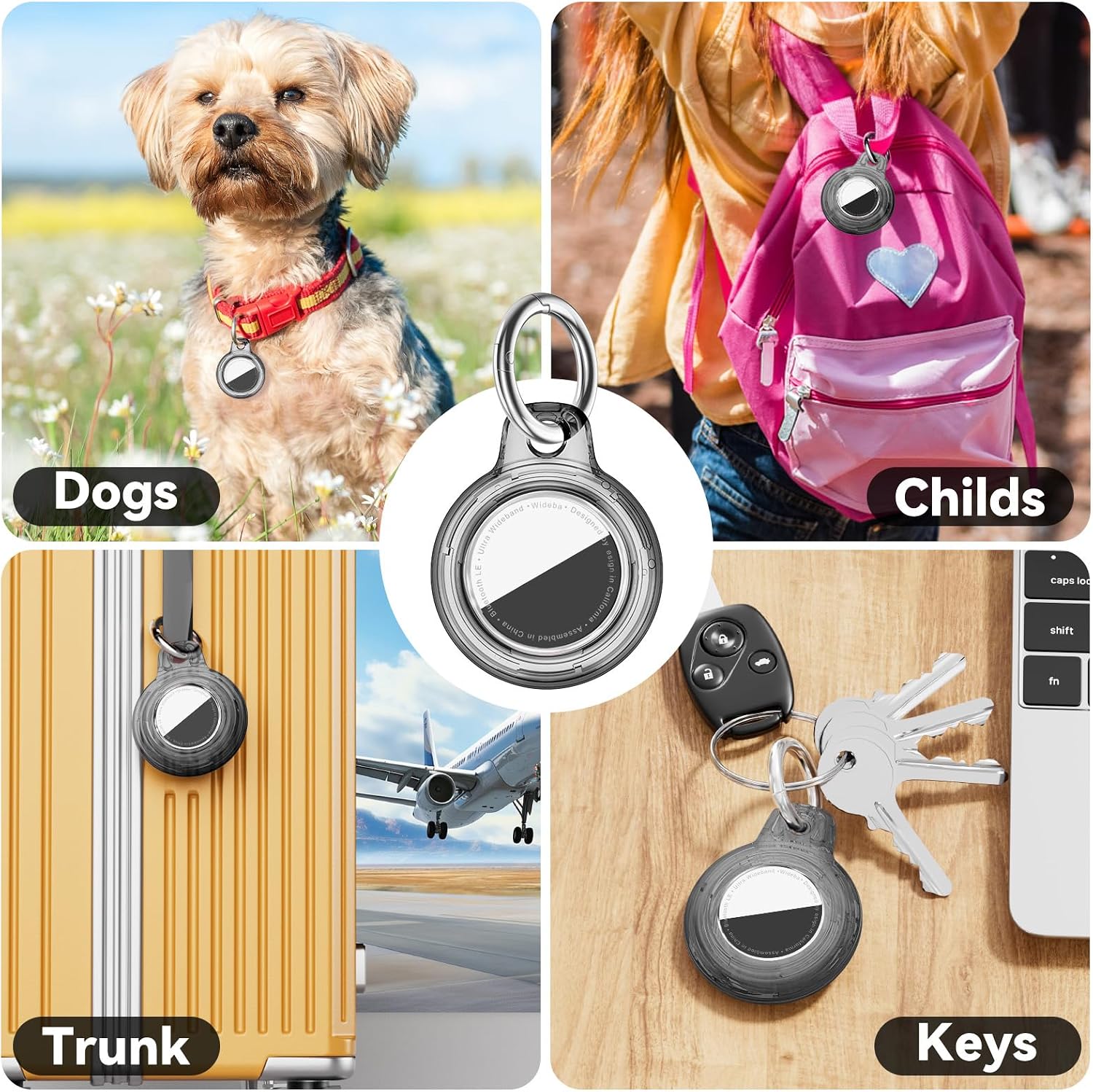 Thumbnail 6 de TNSNK Wasserdichtes AirTag-Halter-Set mit Lock – klare Hülle und Schlüsselclip