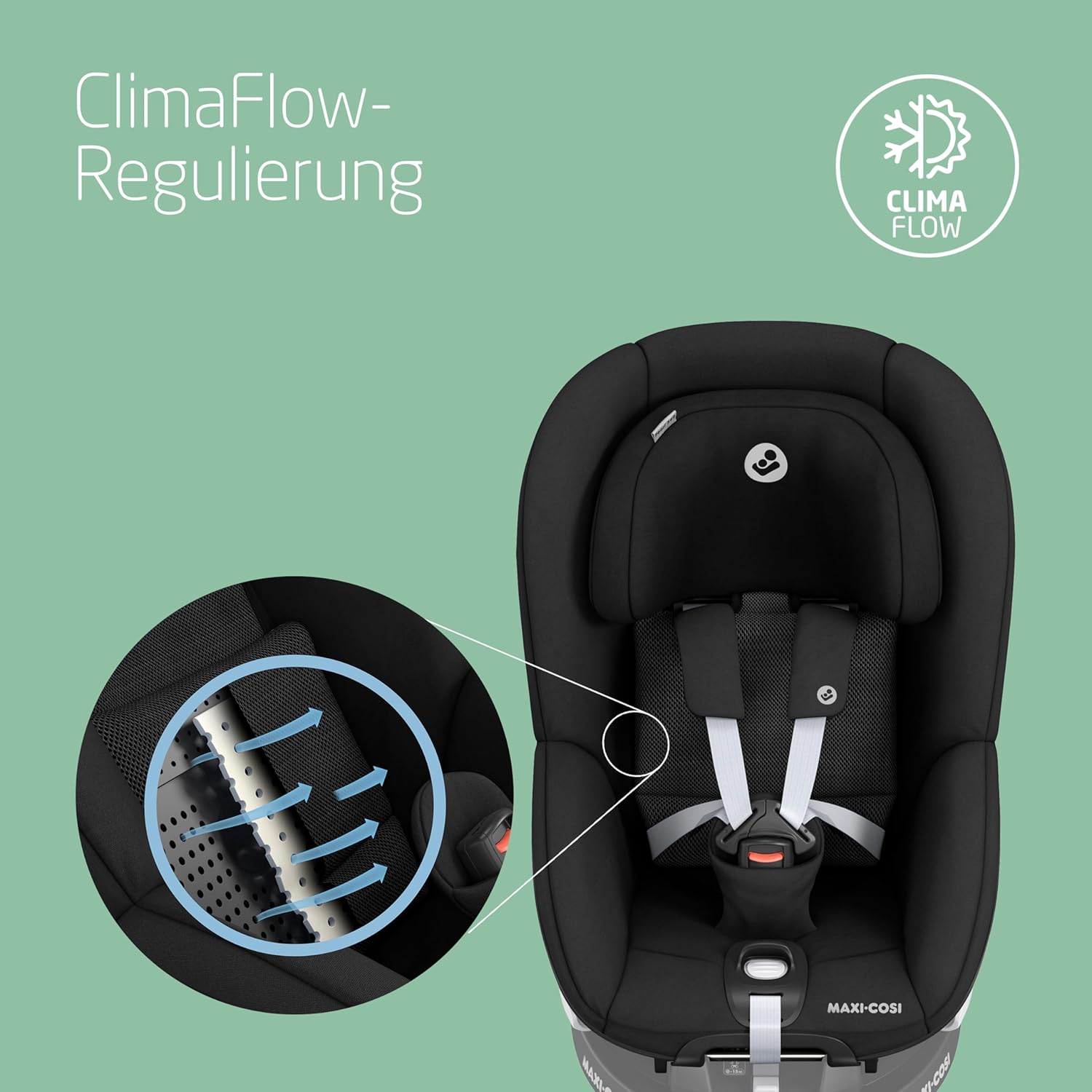 Detalle 2 de Maxi-Cosi Pearl 360 i-Size Kindersitz (Authentic Black)