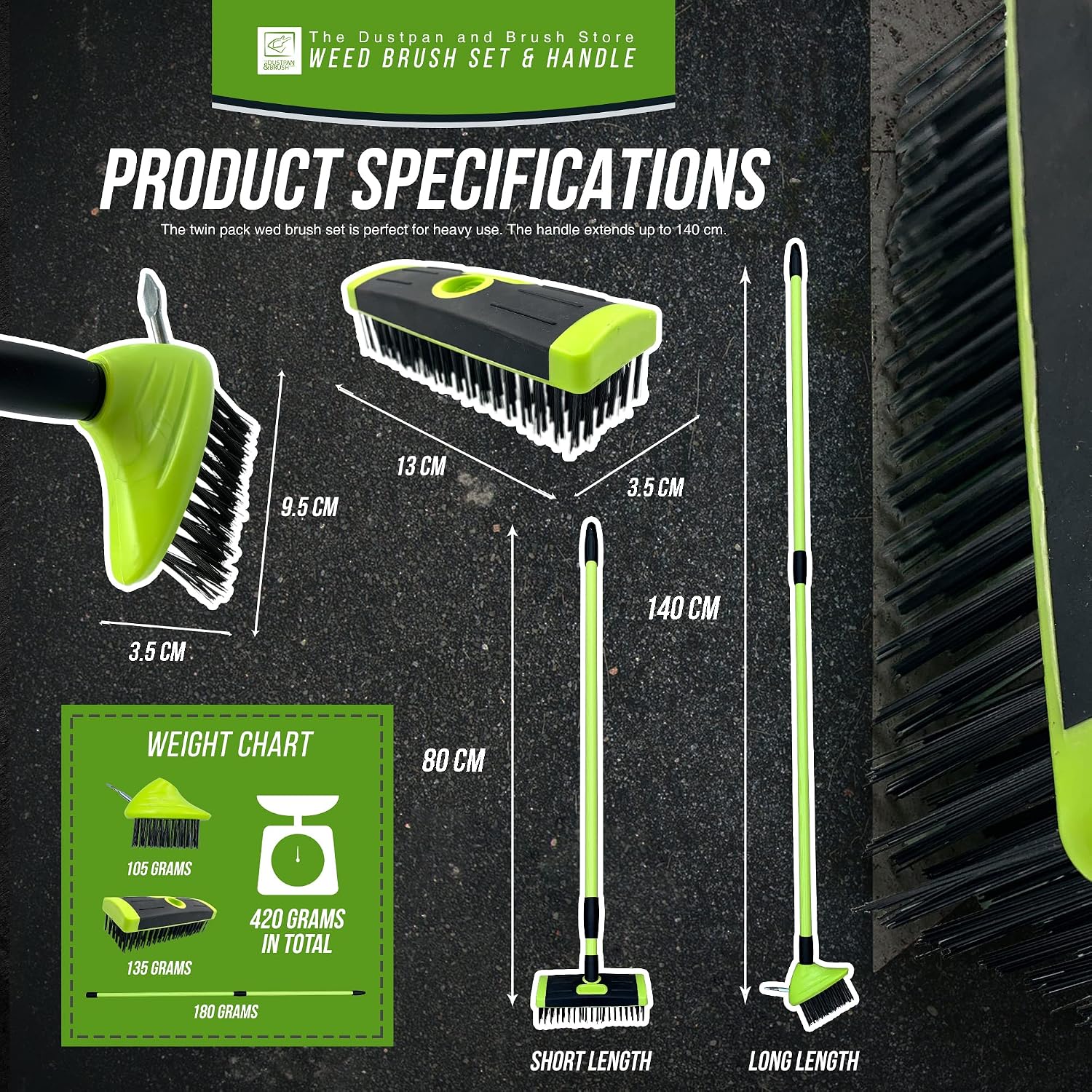Thumbnail 2 de Weed Remover tool 2 brush set 80-140cm