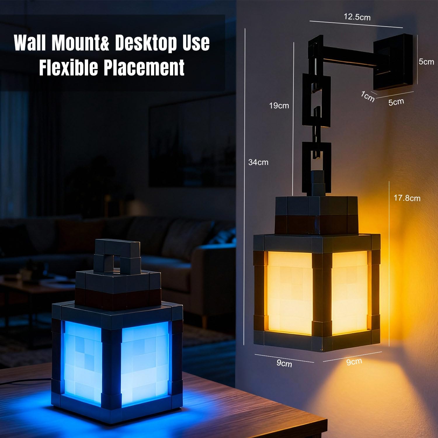 Thumbnail 3 de SUYOMI Light Pixelated Lantern Night Light, 16-Colour LED, Remote Control
